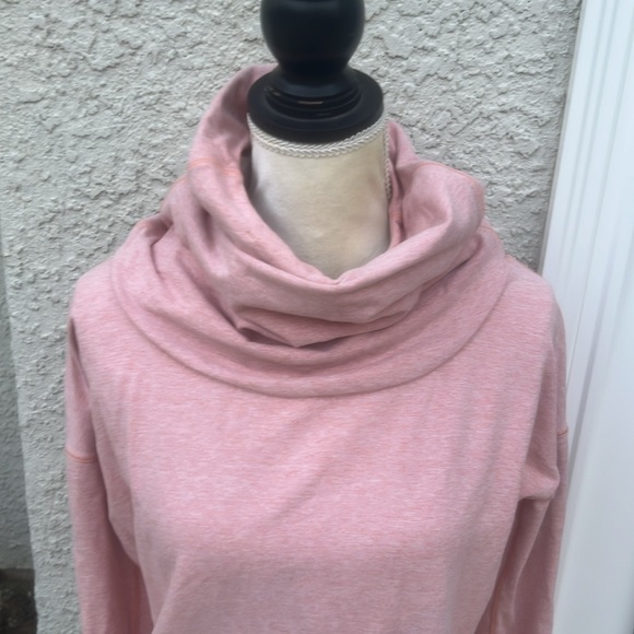 Lululemon Stress Less Funnel Cowl Neck Peach Hoodie Pullover Women's Size 6 - Picture 3 of 9